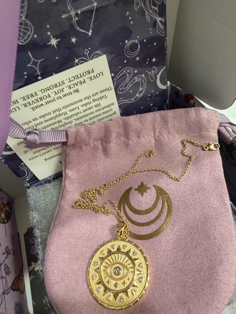 The Evil Eye pendant with classic Jane Win chain